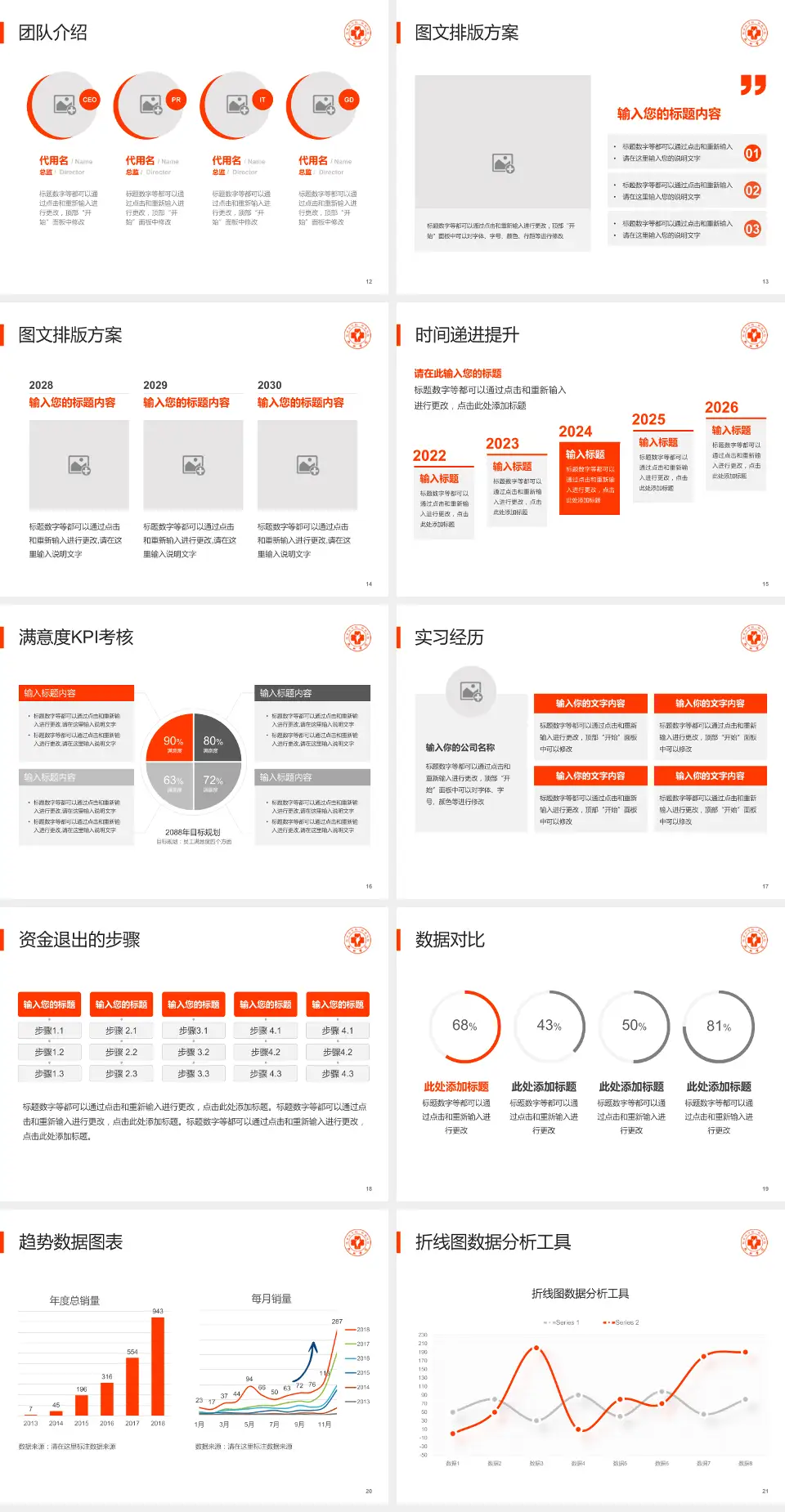 九江学院附属医院西院培训与教育PPT模板4:3格式幻灯片预览图3