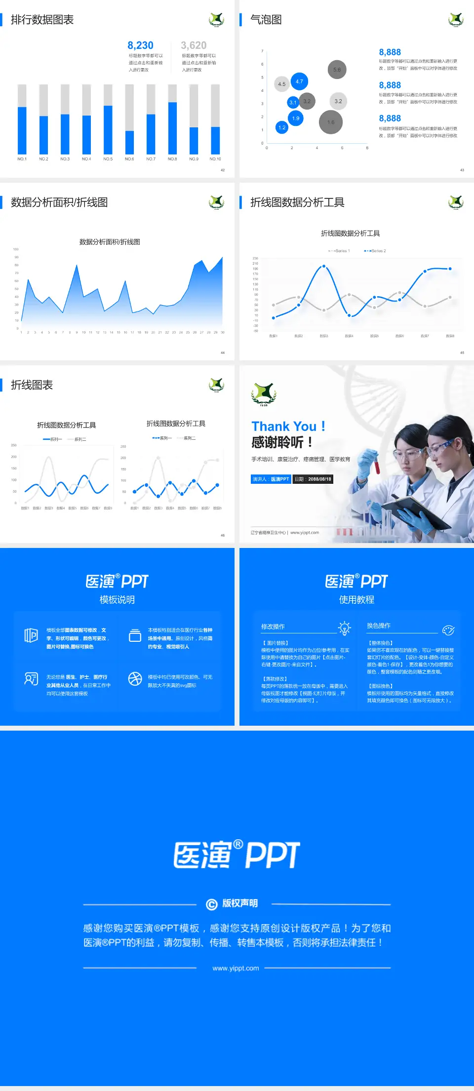 辽宁省精神卫生中心科研成果展示PPT模板4:3格式幻灯片预览图6