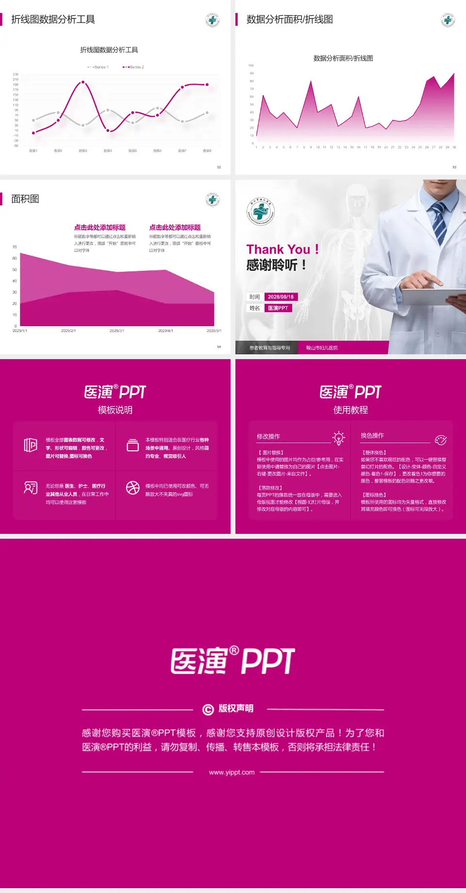 鞍山市妇儿医院患者教育与指导PPT模板4:3格式幻灯片预览图7