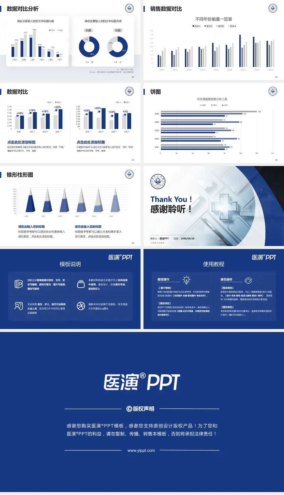 上饶市人民医院医疗行业比赛专用PPT模板16:9格式幻灯片预览图7