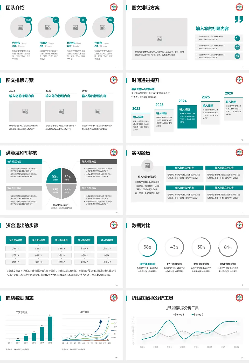 辽宁医学院附属第三医院培训与教育PPT模板16:9格式幻灯片预览图3
