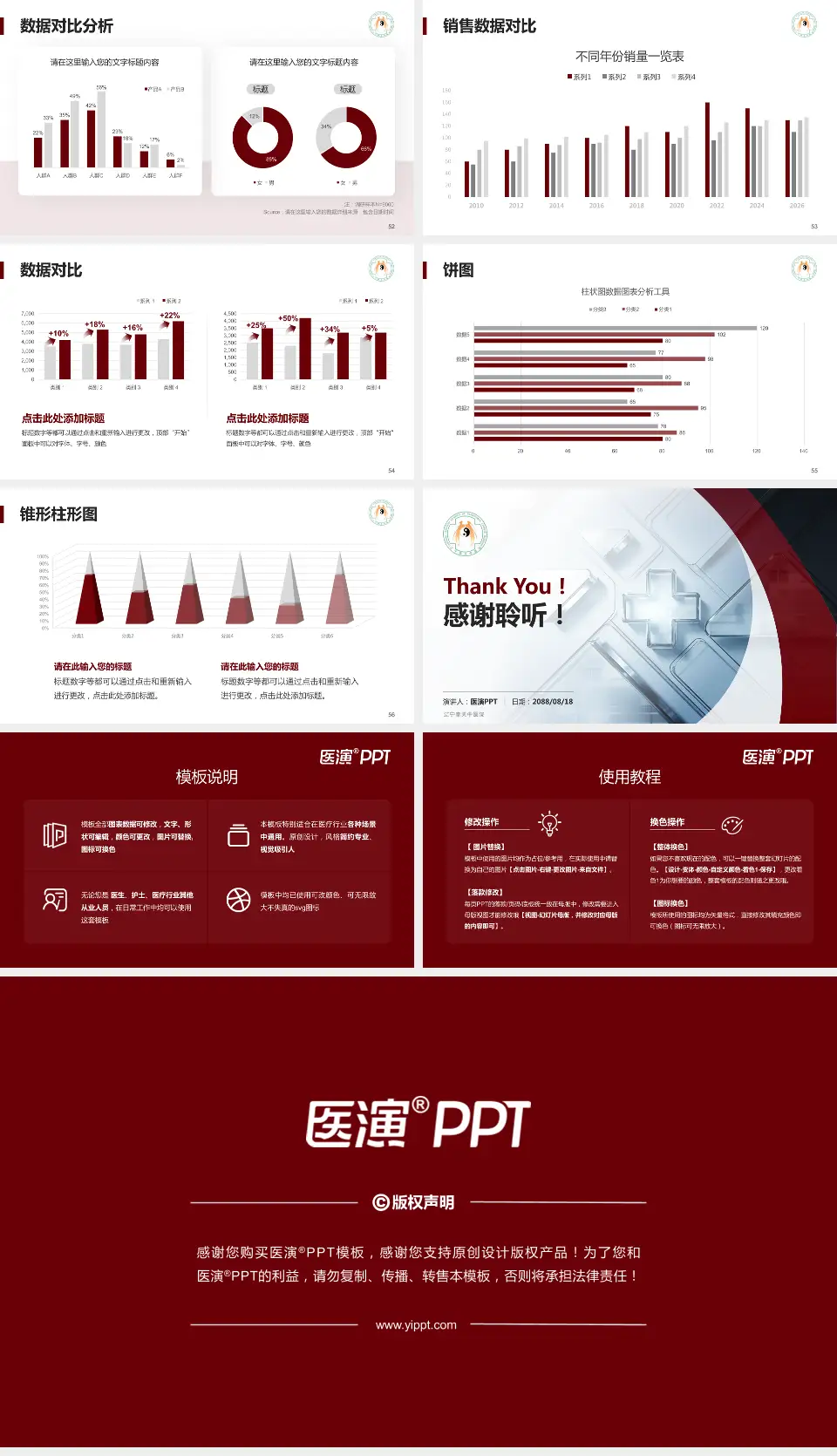 辽宁奉天中医院医疗行业比赛专用PPT模板16:9格式幻灯片预览图7