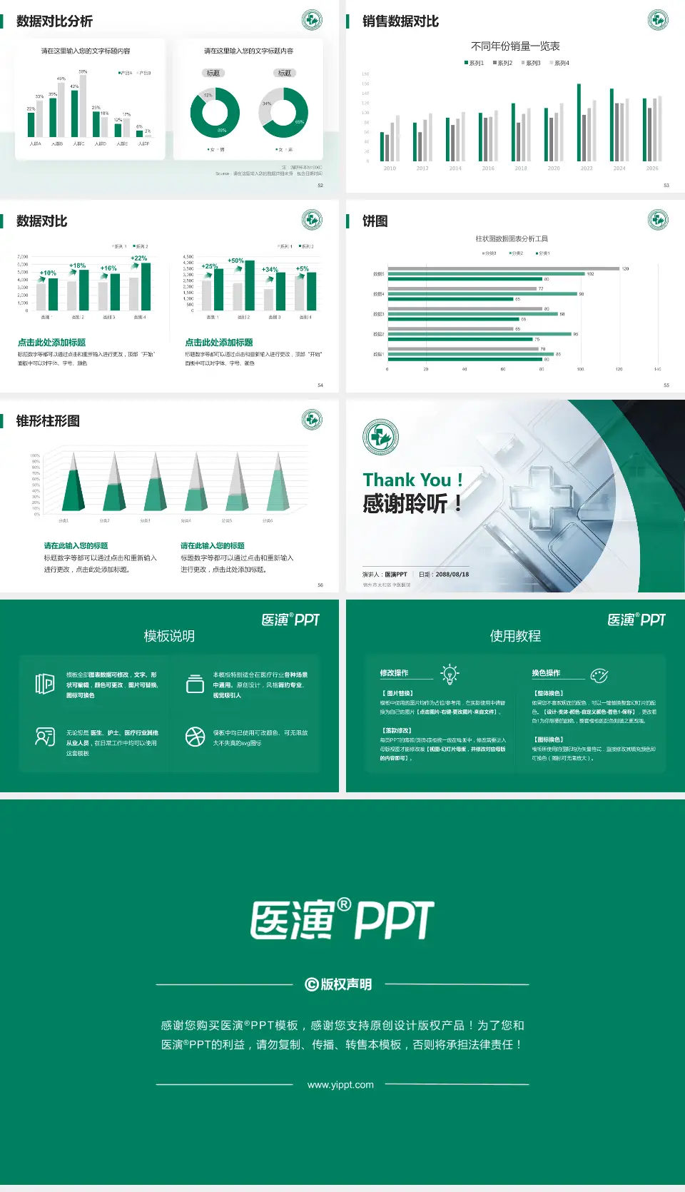 锦州市太和区中医医院医疗行业比赛专用PPT模板16:9格式幻灯片预览图7