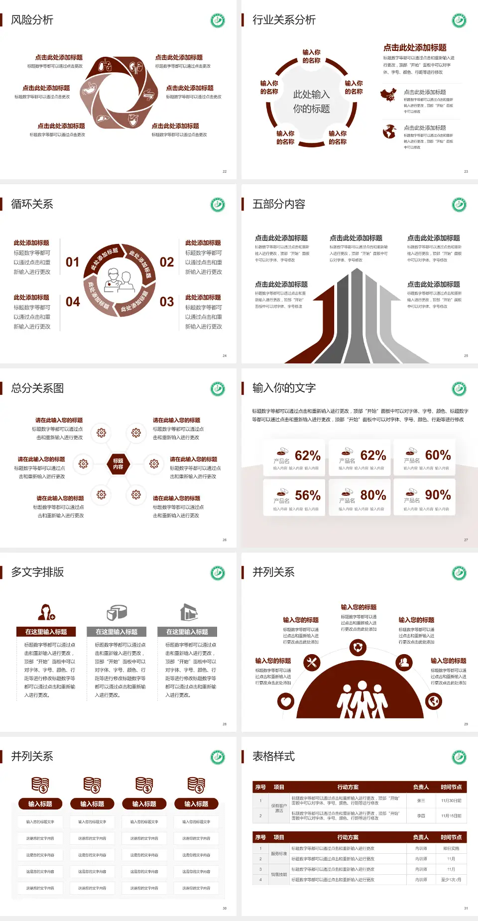 阜新市中医医院科室介绍与推广PPT模板4:3格式幻灯片预览图4