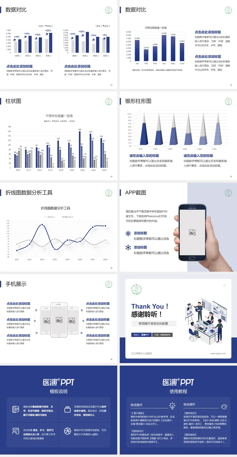 九江市第三人民医院财务与预算报告PPT模板4:3格式幻灯片预览图4