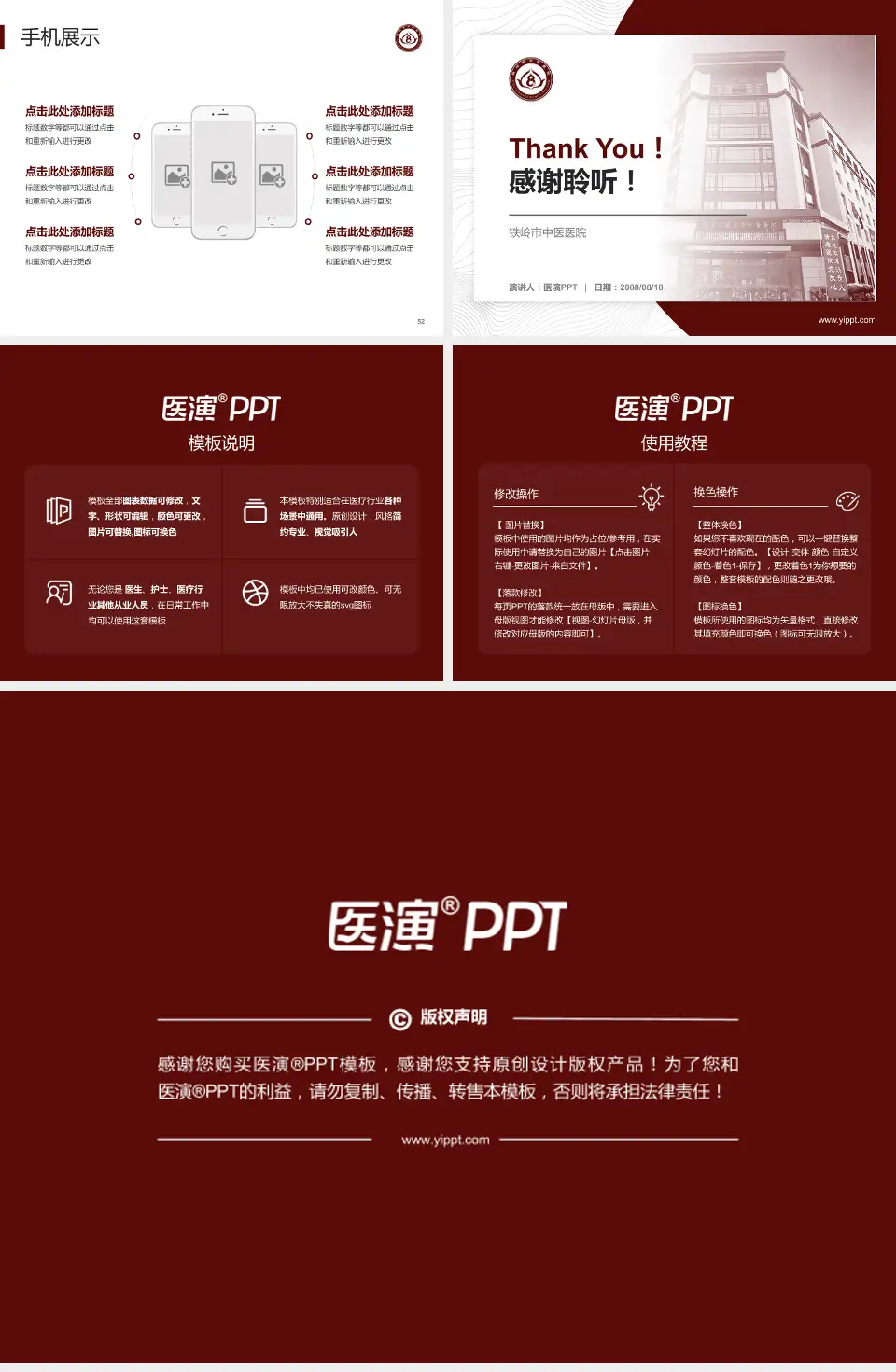 铁岭市中医医院医院管理报告PPT模板4:3格式幻灯片预览图7