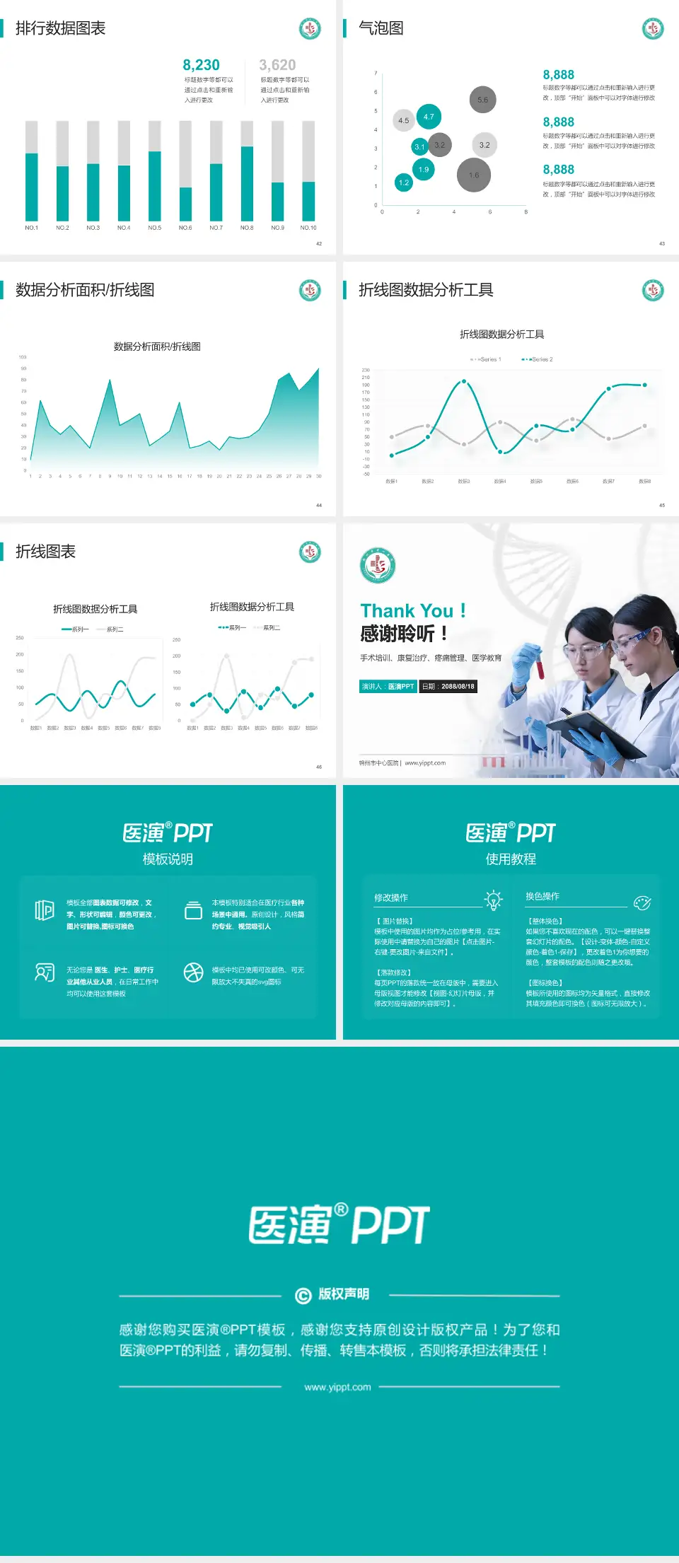 锦州市中心医院科研成果展示PPT模板4:3格式幻灯片预览图6