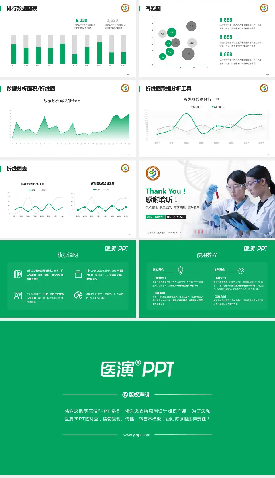 九江学院第二附属医院科研成果展示PPT模板16:9格式幻灯片预览图6