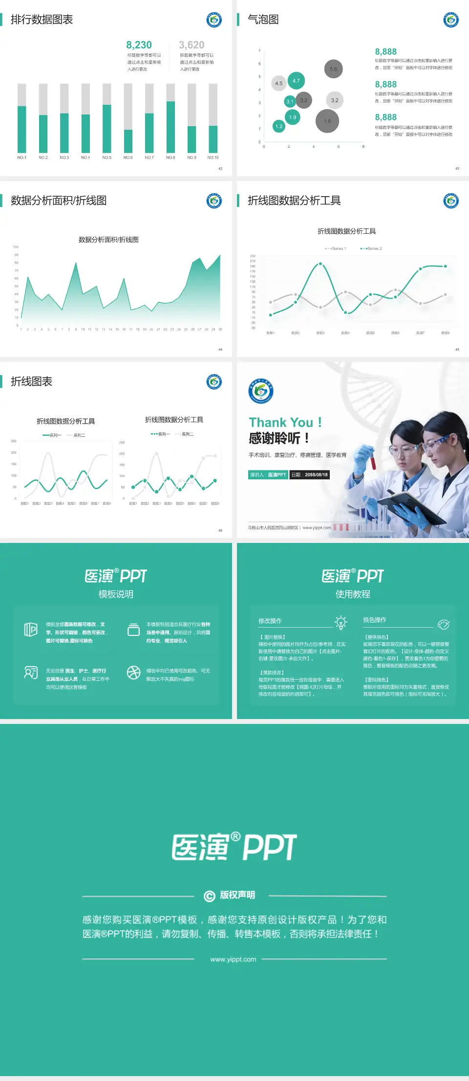 马鞍山市人民医院雨山湖院区科研成果展示PPT模板4:3格式幻灯片预览图6