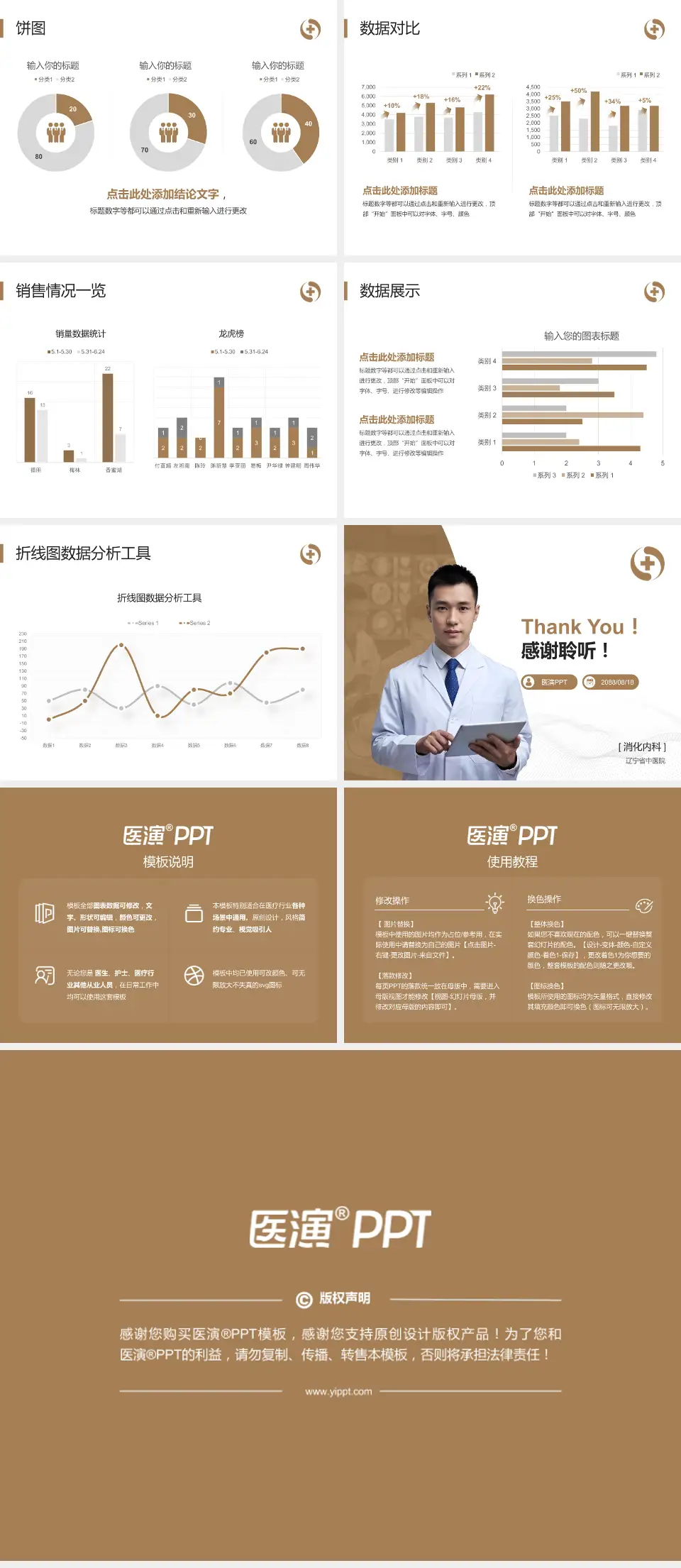 辽宁省中医院病例分享与讨论PPT模板4:3格式幻灯片预览图4