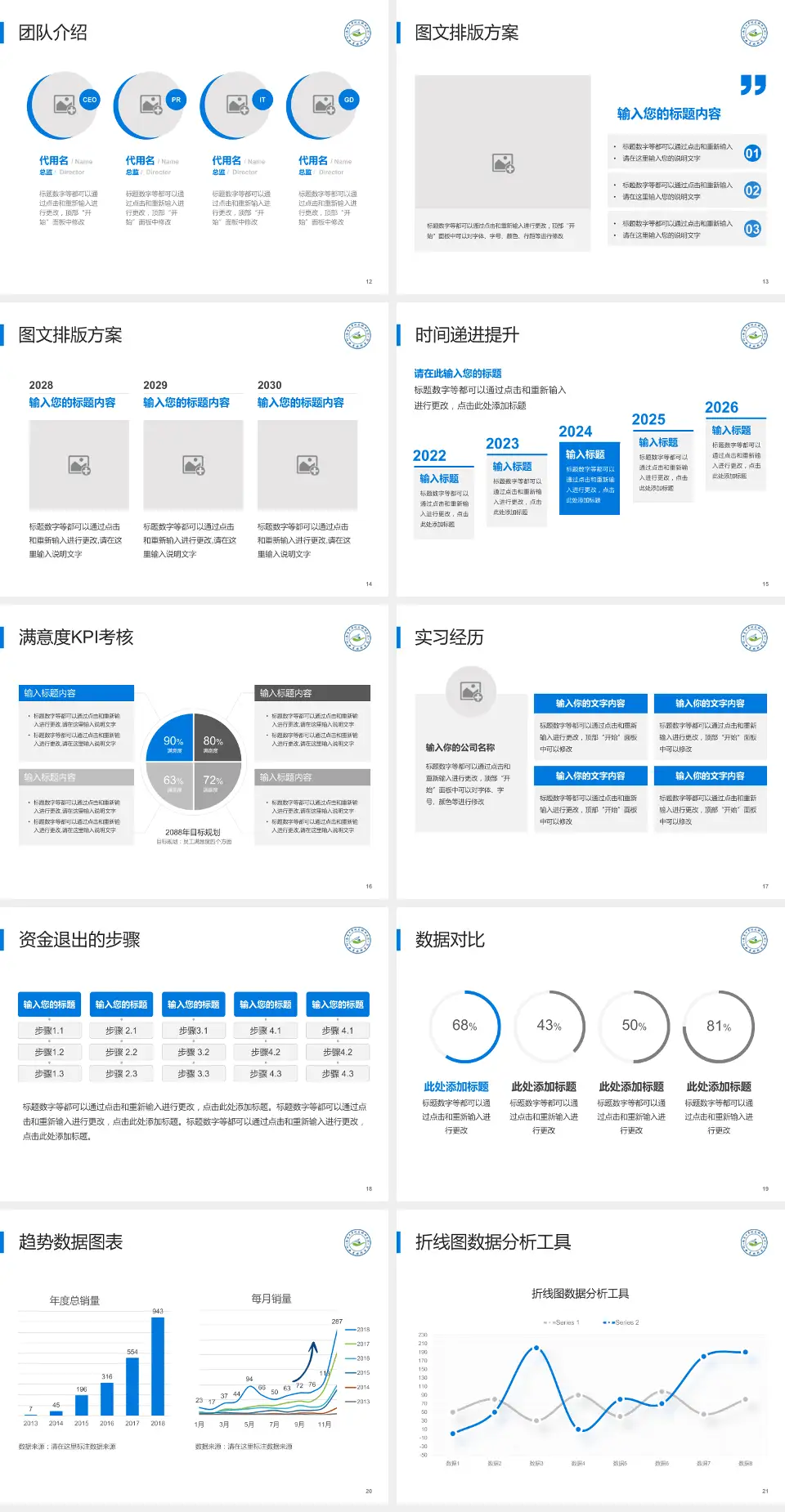 南昌大学附属眼科医院培训与教育PPT模板4:3格式幻灯片预览图3