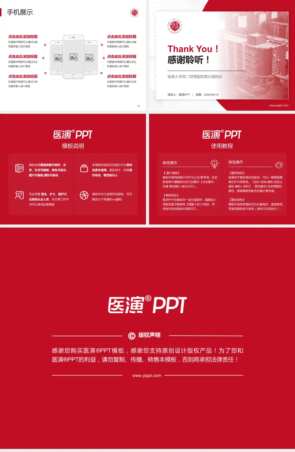 南昌大学第二附属医院青云谱院区医院管理报告PPT模板4:3格式幻灯片预览图7