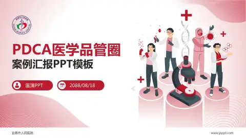 宜春市人民医院品管圈PDCA演示专用PPT模板