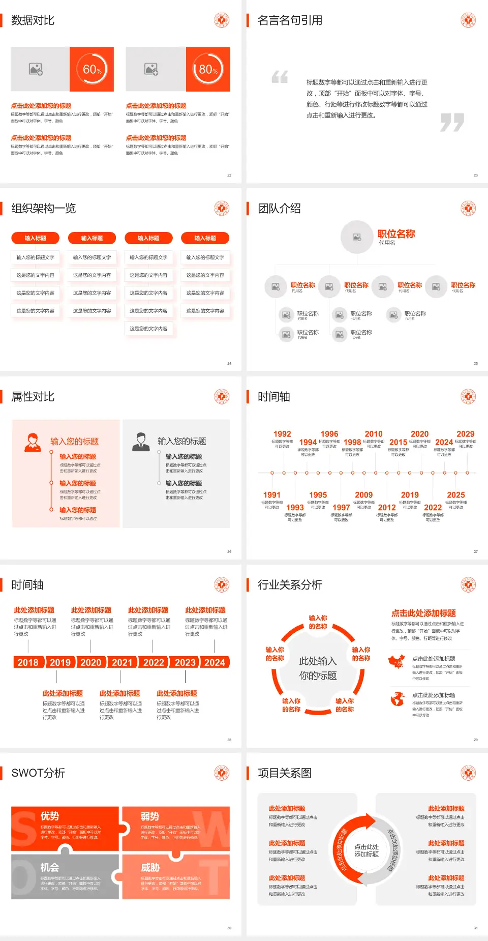 九江学院附属医院医院简介/日常通用PPT模板4:3格式幻灯片预览图4