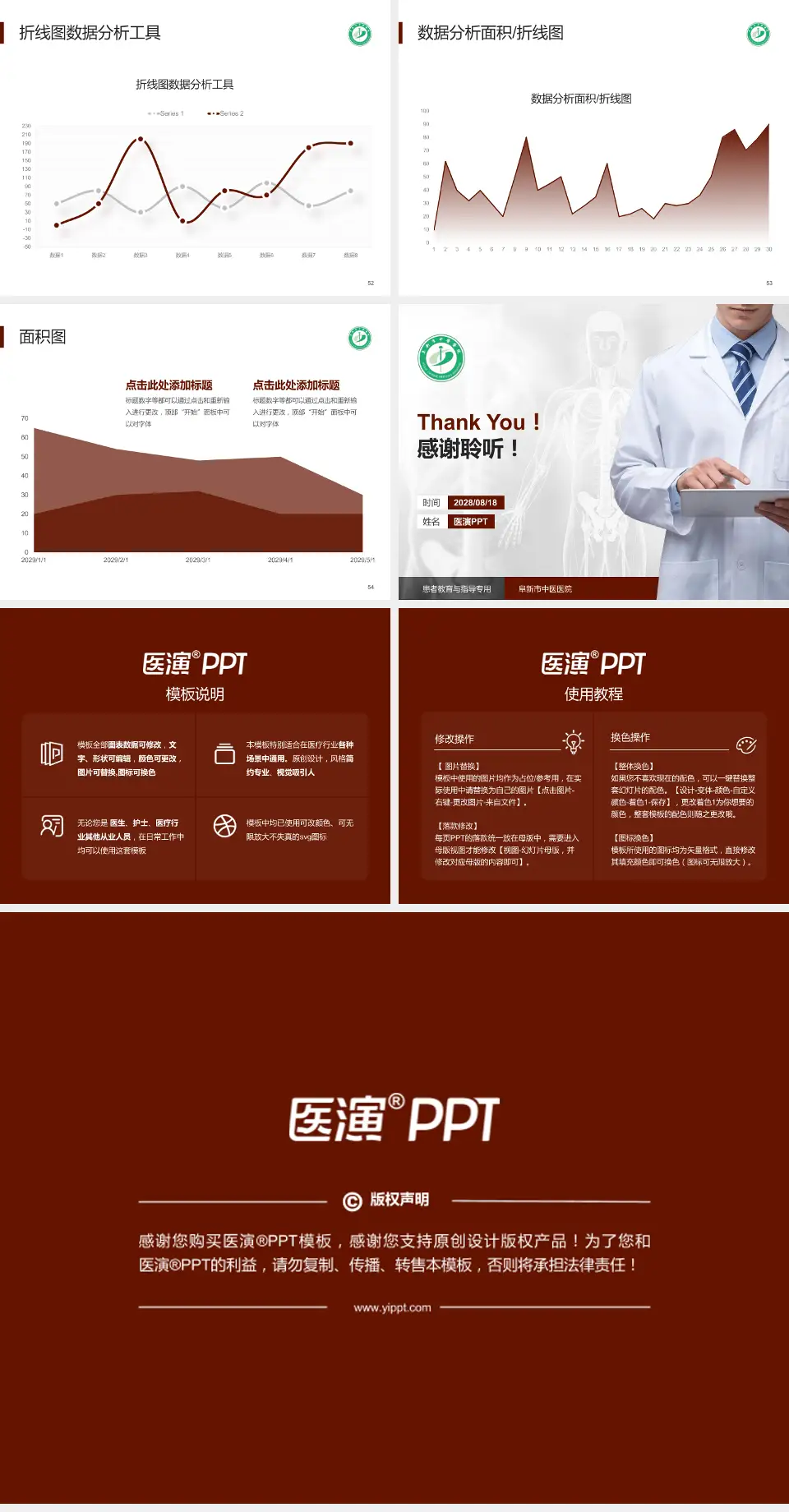 阜新市中医医院患者教育与指导PPT模板4:3格式幻灯片预览图7