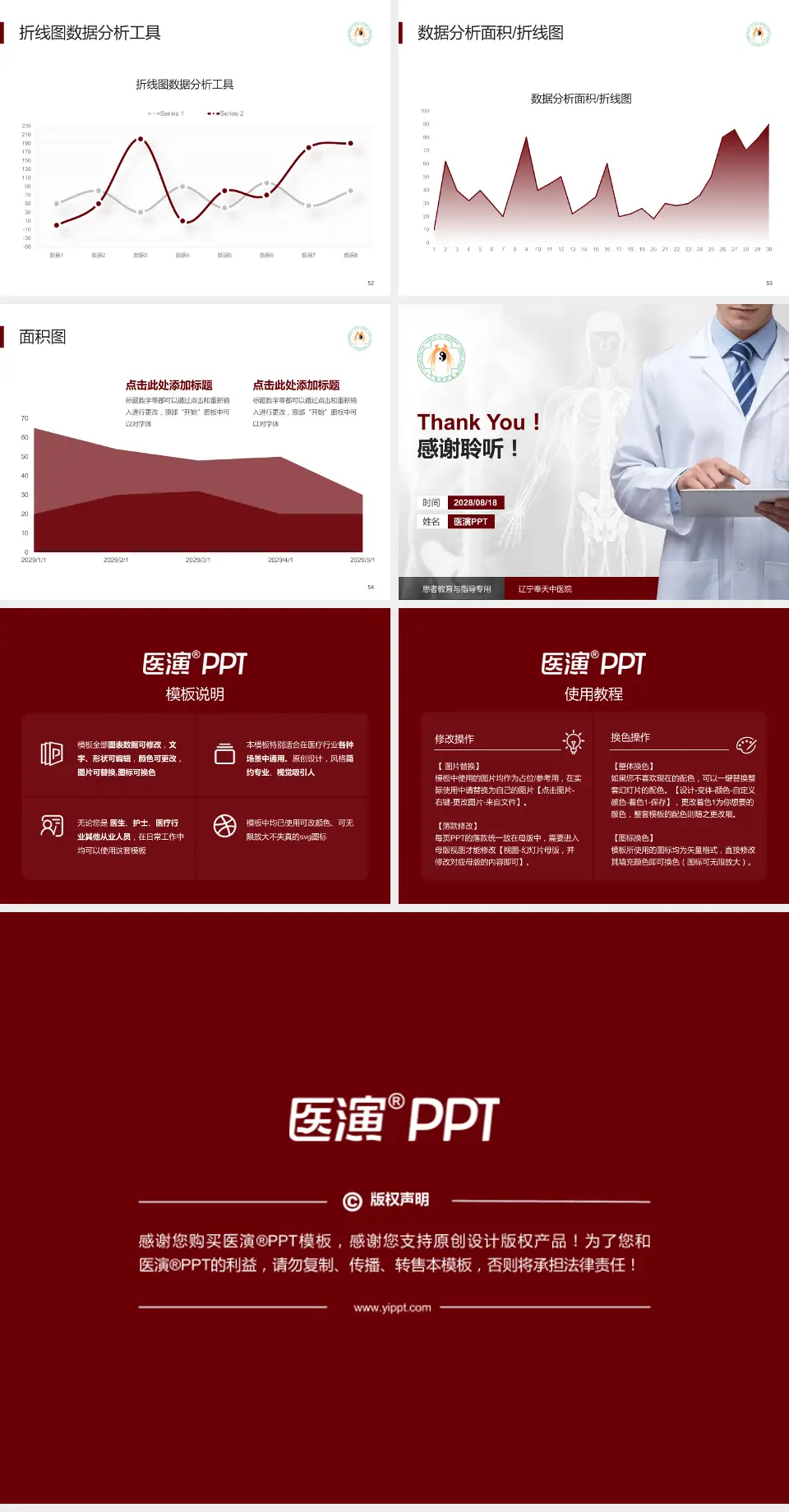 辽宁奉天中医院患者教育与指导PPT模板4:3格式幻灯片预览图7