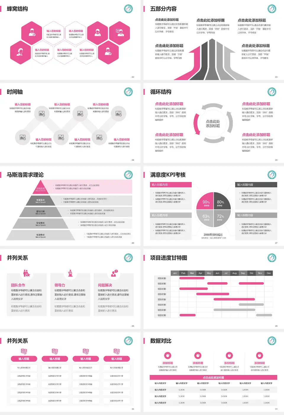 九江市妇幼保健院西院区医疗知识普及PPT模板16:9格式幻灯片预览图4