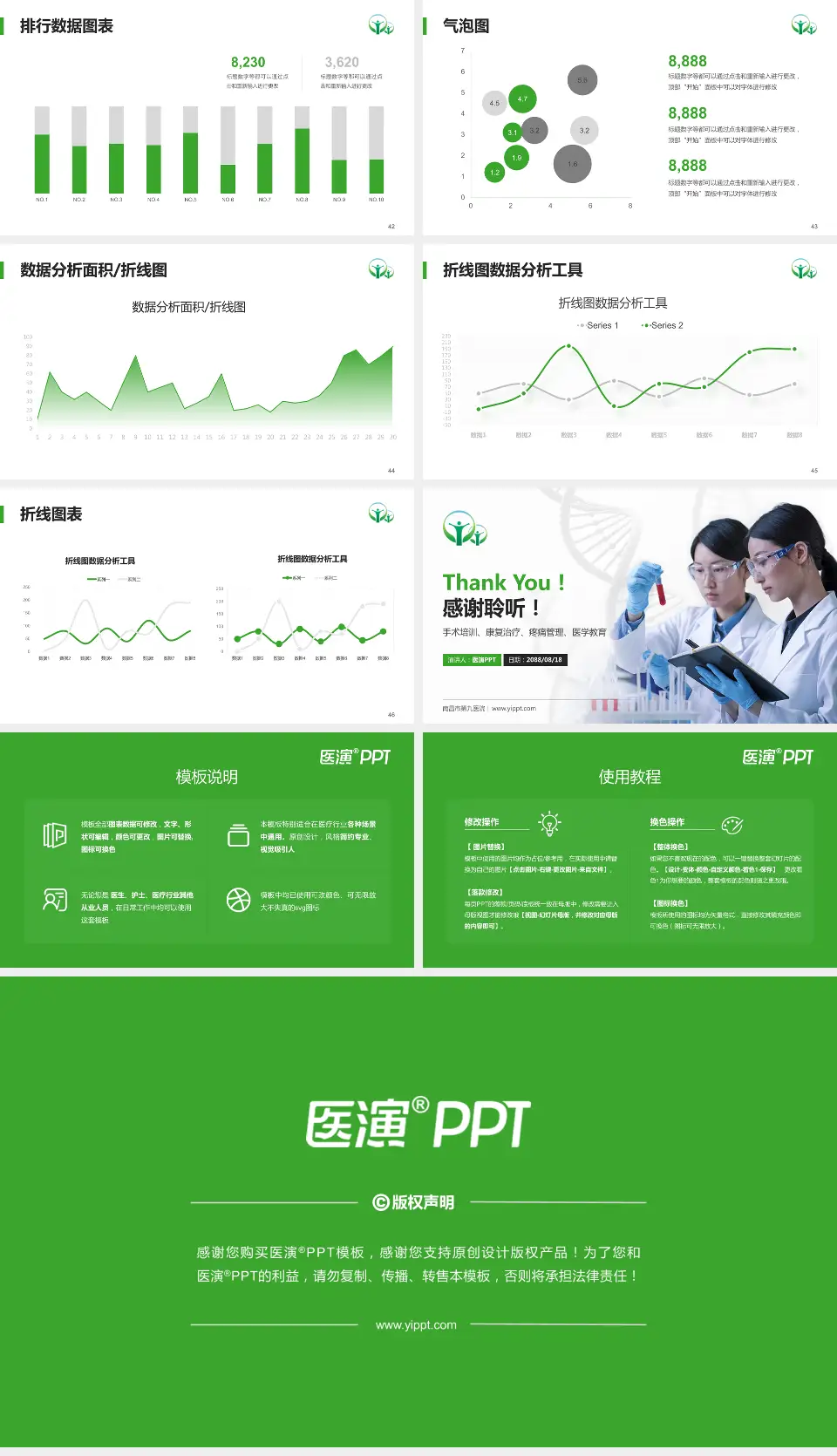南昌市第九医院科研成果展示PPT模板16:9格式幻灯片预览图6