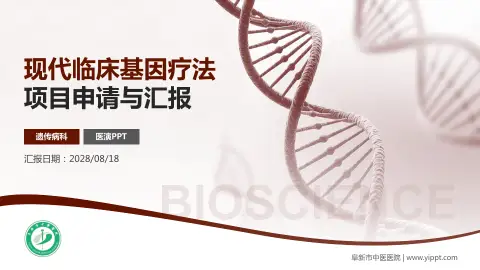 阜新市中医医院项目申请与汇报PPT模板