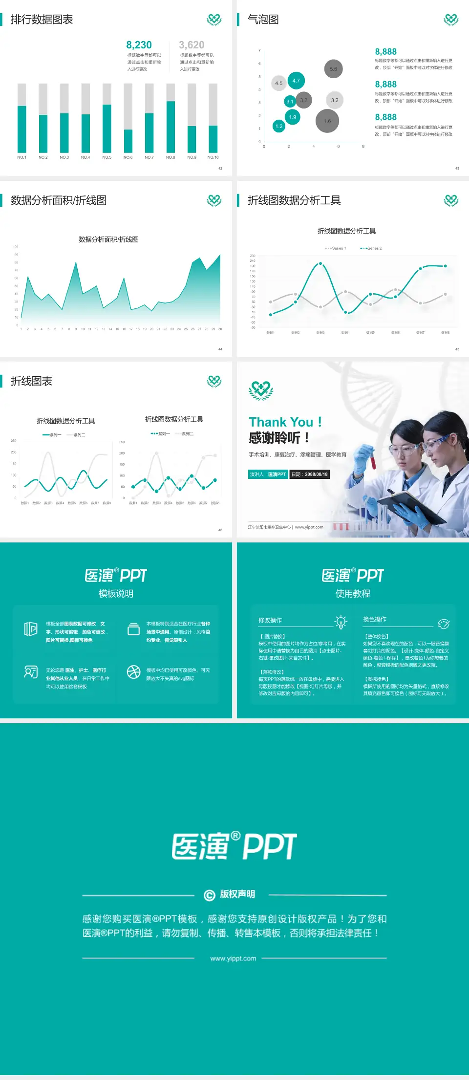 辽宁沈阳市精神卫生中心科研成果展示PPT模板4:3格式幻灯片预览图6