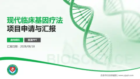 吉安市妇幼保健院项目申请与汇报PPT模板