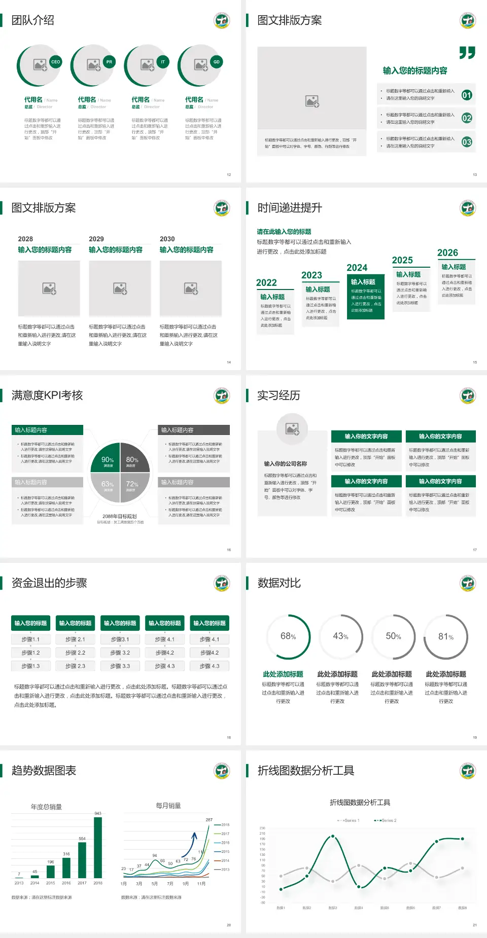 修水县第一人民医院培训与教育PPT模板4:3格式幻灯片预览图3