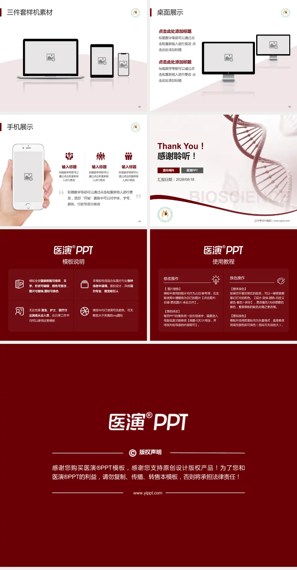 辽宁奉天中医院项目申请与汇报PPT模板4:3格式幻灯片预览图6