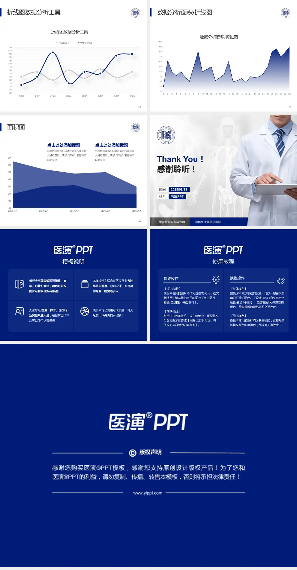 阜新矿业集团总医院患者教育与指导PPT模板4:3格式幻灯片预览图7