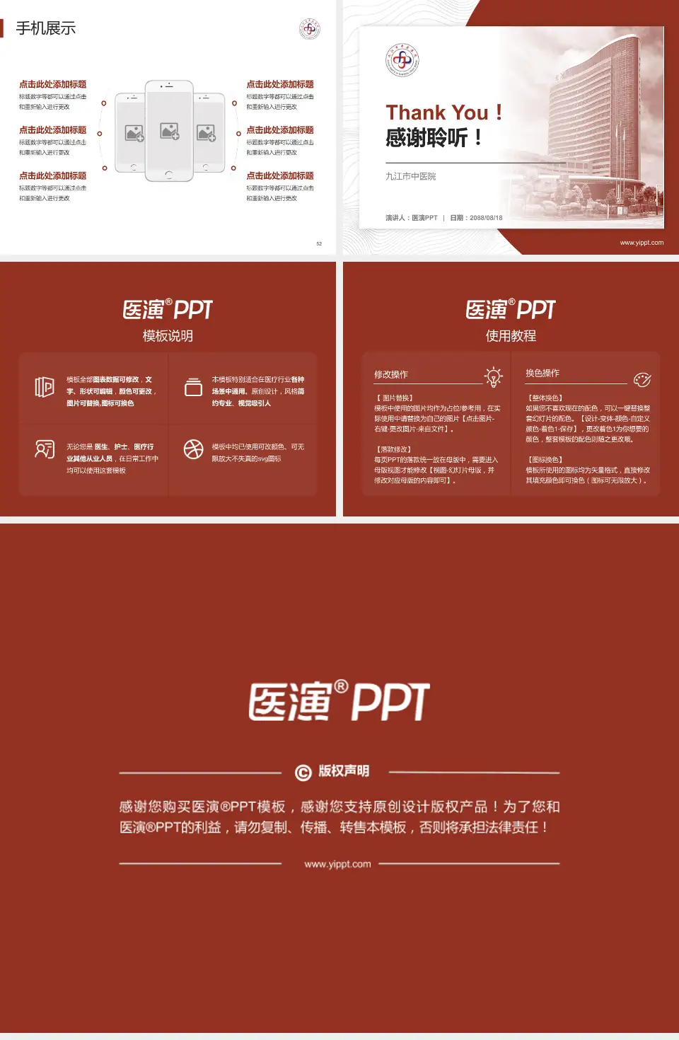 九江市中医院医院管理报告PPT模板4:3格式幻灯片预览图7