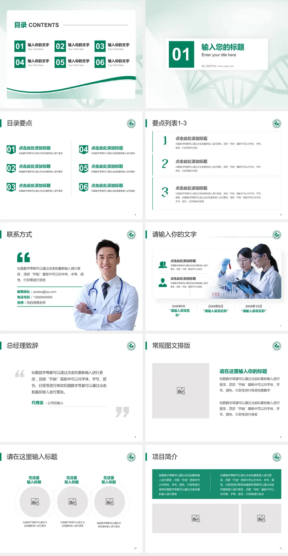 锦州市太和区中医医院项目申请与汇报PPT模板4:3格式幻灯片预览图2