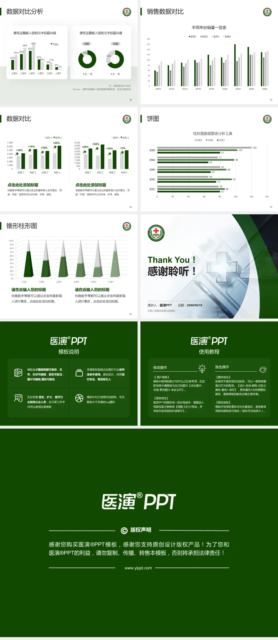 中国人民解放军第九四医院医疗行业比赛专用PPT模板4:3格式幻灯片预览图7