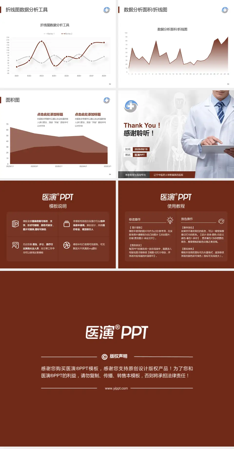 辽宁中医药大学附属第四医院患者教育与指导PPT模板4:3格式幻灯片预览图7