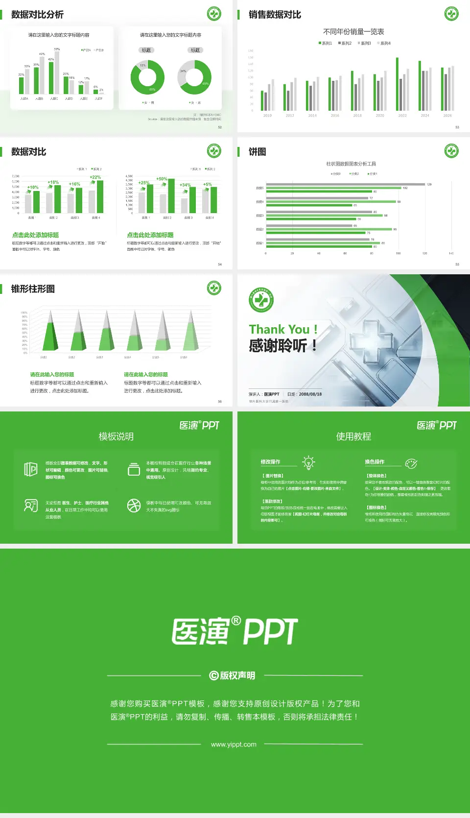 锦州医科大学附属第一医院医疗行业比赛专用PPT模板16:9格式幻灯片预览图7