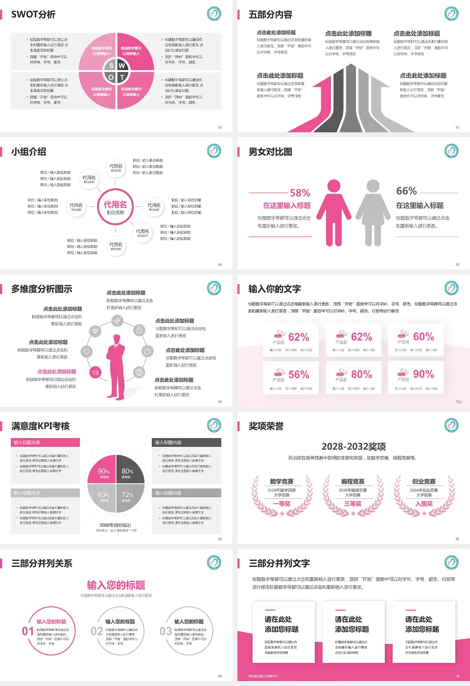 九江市妇幼保健院西院区医疗行业比赛专用PPT模板16:9格式幻灯片预览图5