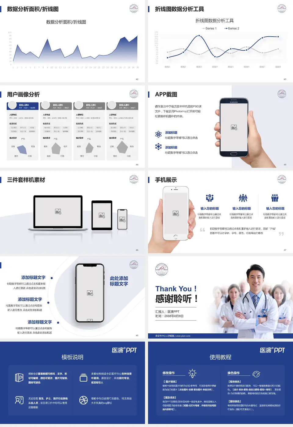 吉安市中心人民医院科室介绍与推广PPT模板16:9格式幻灯片预览图6