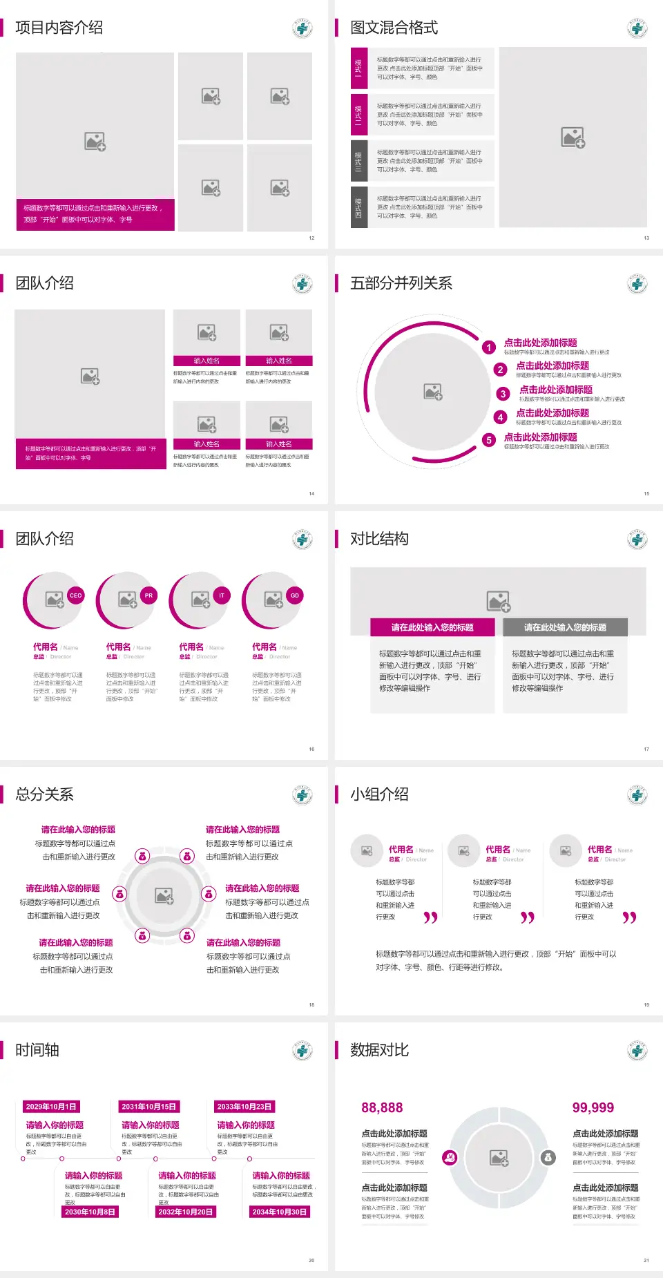 鞍山市妇儿医院医疗知识普及PPT模板4:3格式幻灯片预览图3