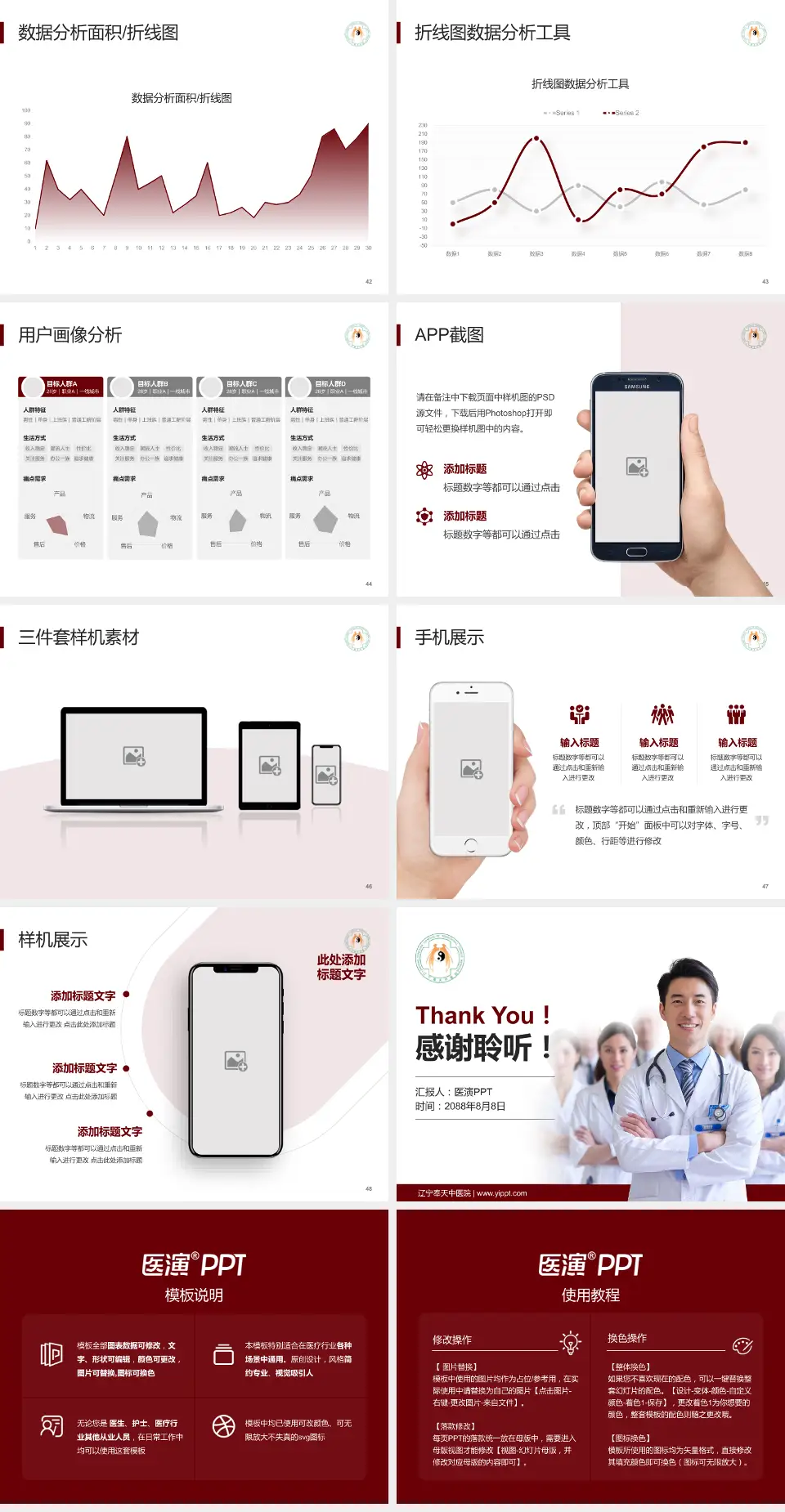 辽宁奉天中医院科室介绍与推广PPT模板4:3格式幻灯片预览图6