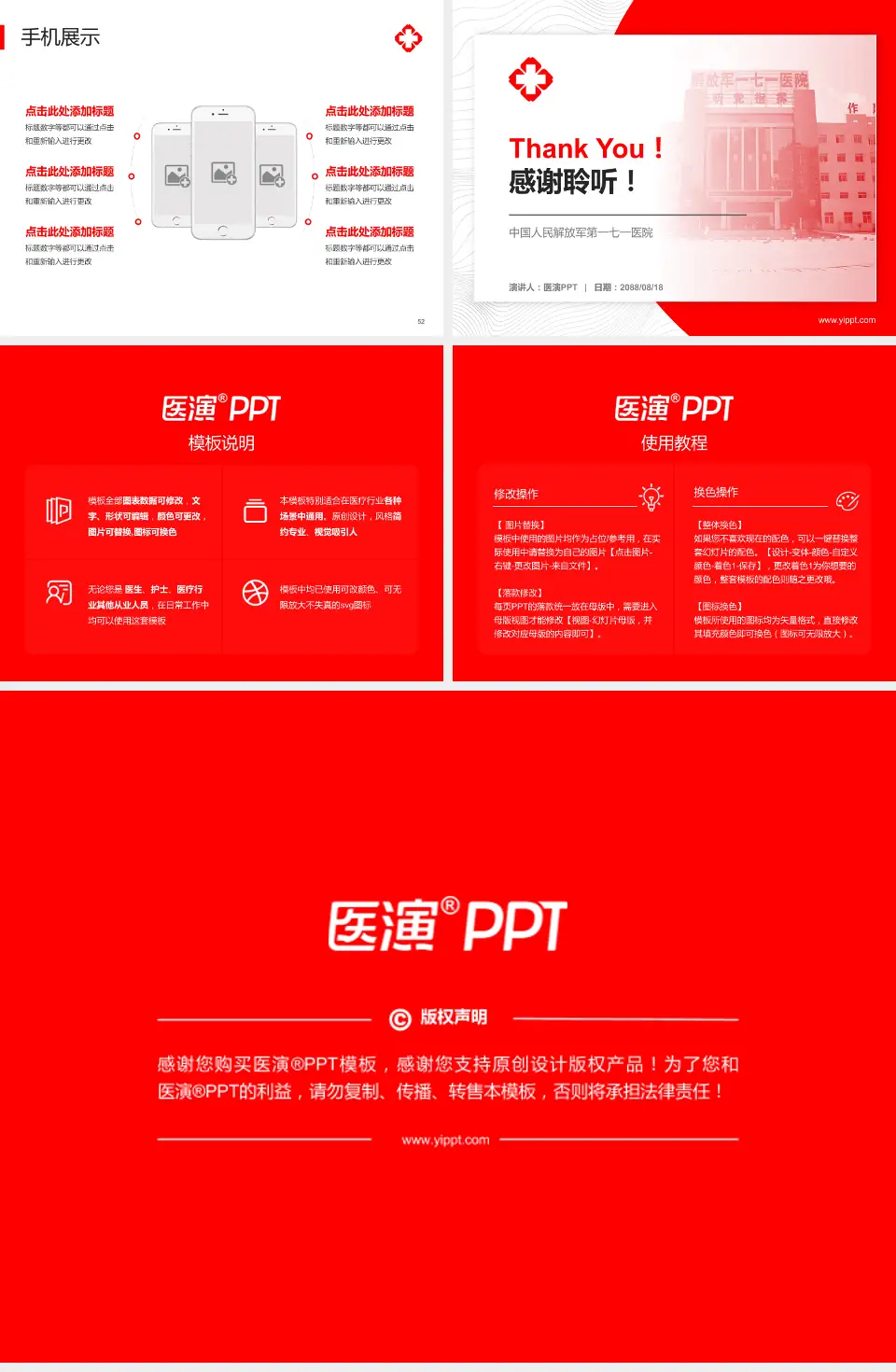 中国人民解放军第一七一医院医院管理报告PPT模板4:3格式幻灯片预览图7