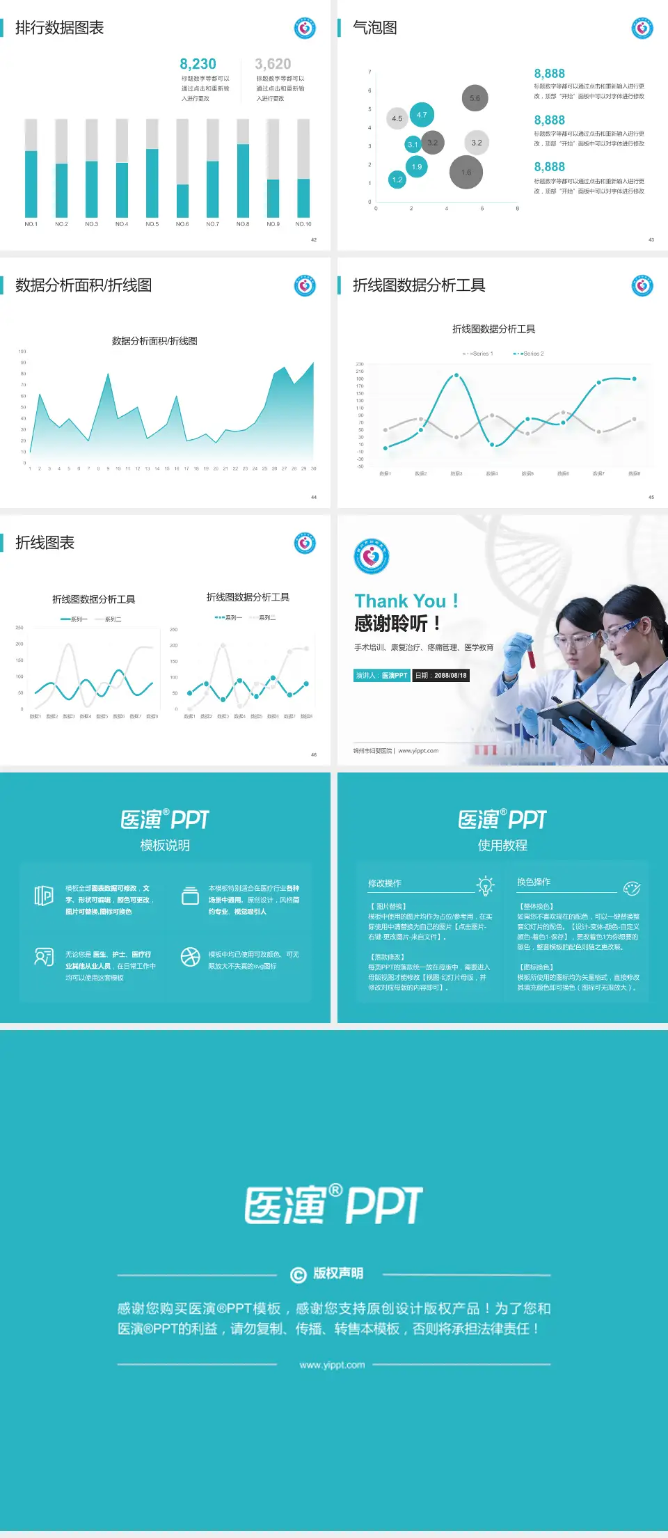 锦州市妇婴医院科研成果展示PPT模板4:3格式幻灯片预览图6