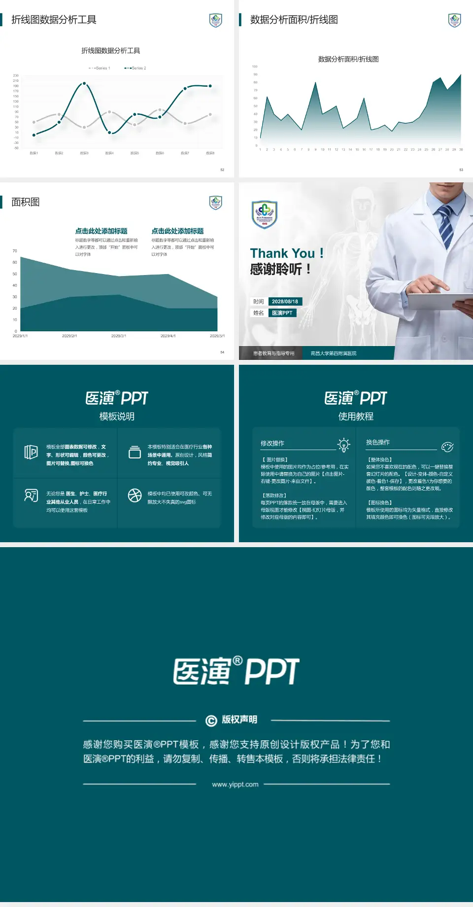 南昌大学第四附属医院患者教育与指导PPT模板4:3格式幻灯片预览图7