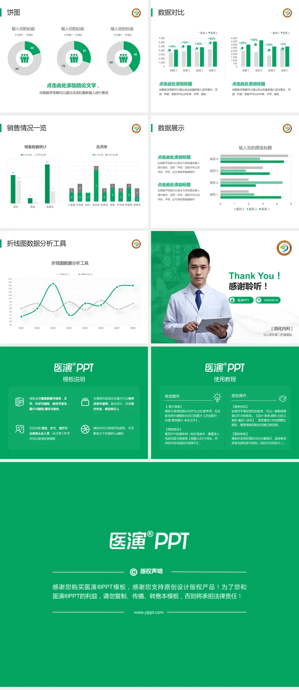 九江学院第二附属医院病例分享与讨论PPT模板4:3格式幻灯片预览图4