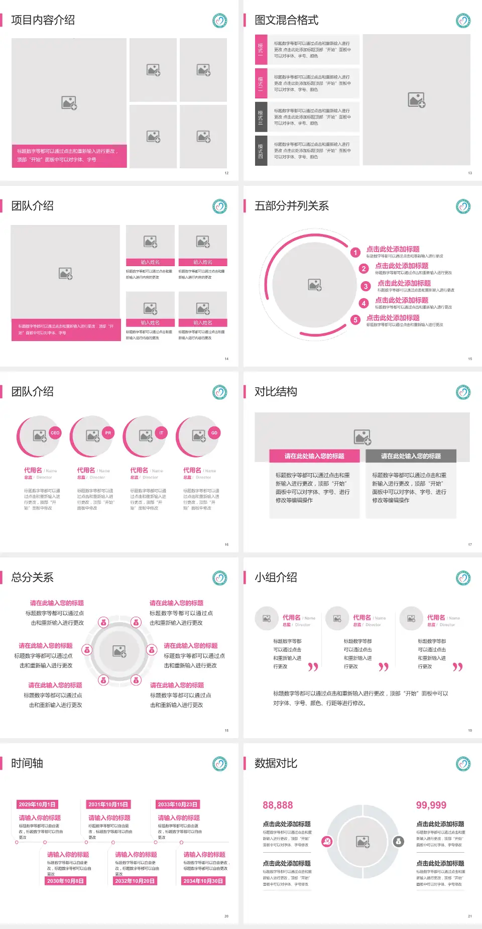 九江市妇幼保健院西院区医疗知识普及PPT模板4:3格式幻灯片预览图3