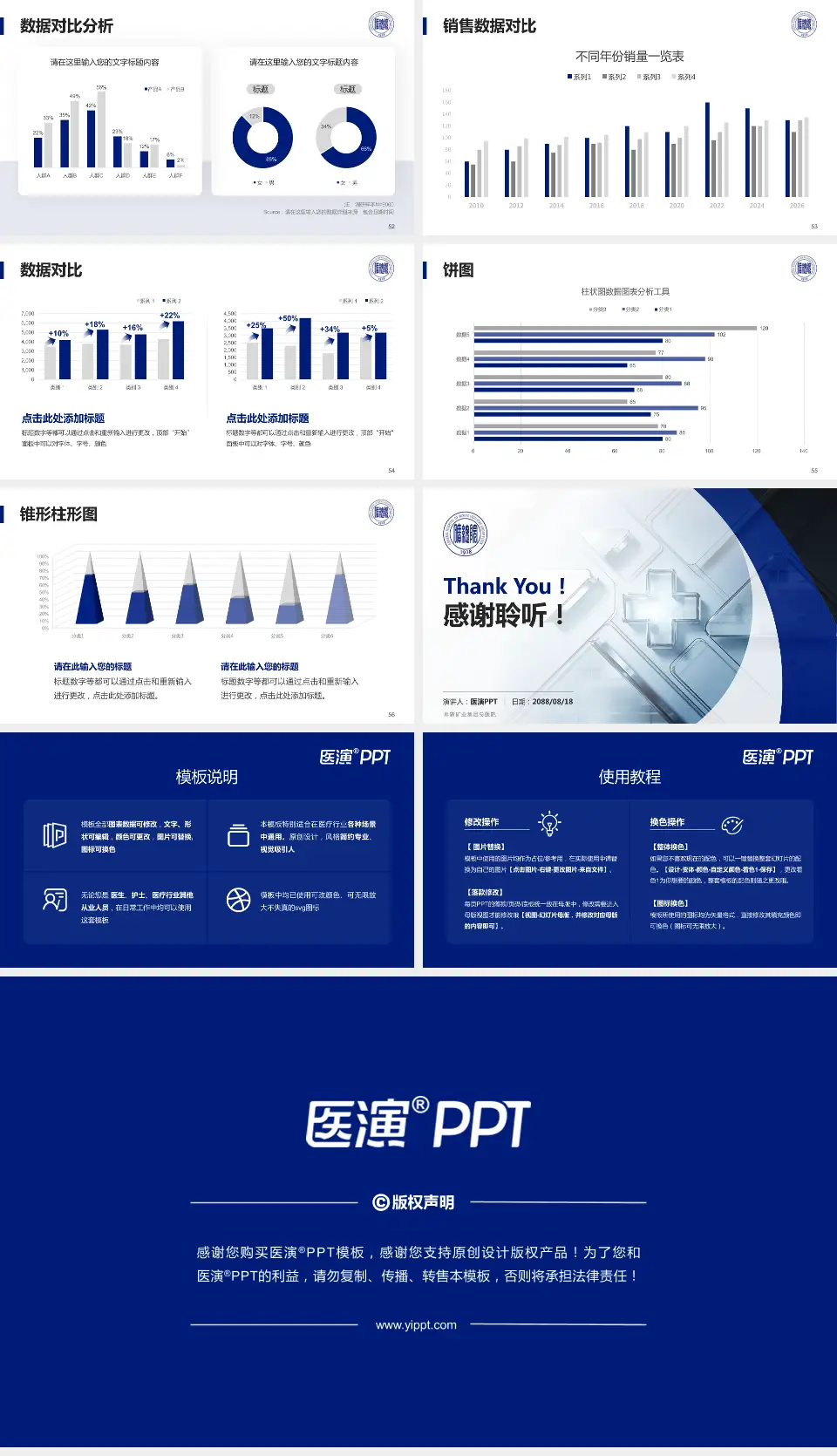 阜新矿业集团总医院医疗行业比赛专用PPT模板16:9格式幻灯片预览图7