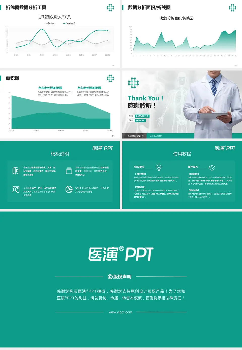 辽宁省人民医院患者教育与指导PPT模板16:9格式幻灯片预览图7