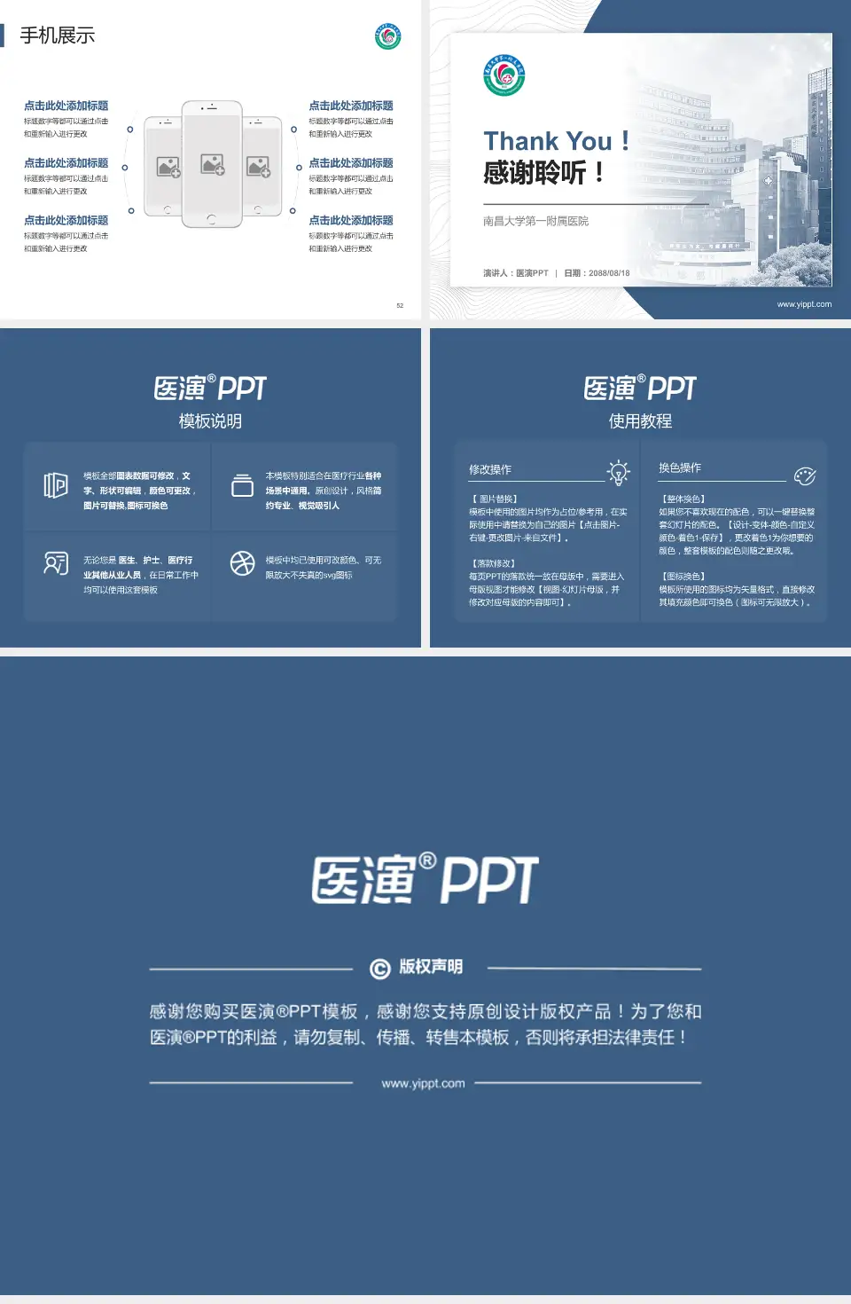 南昌大学第一附属医院医院管理报告PPT模板4:3格式幻灯片预览图7