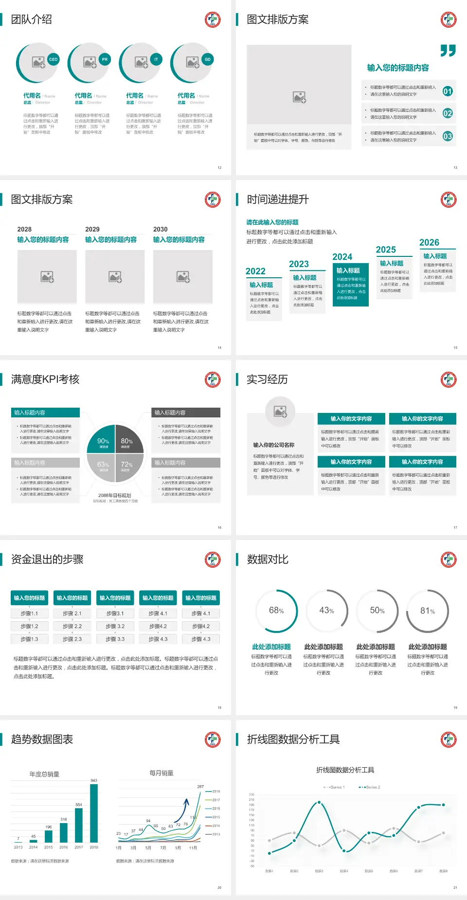 辽宁医学院附属第三医院培训与教育PPT模板4:3格式幻灯片预览图3