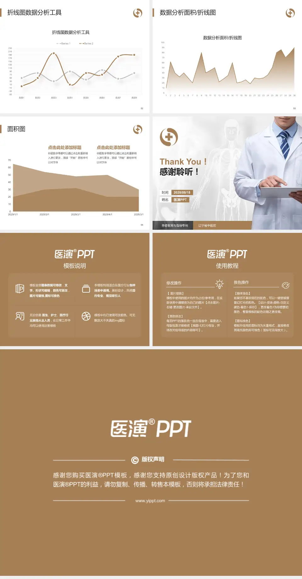 辽宁省中医院患者教育与指导PPT模板4:3格式幻灯片预览图7