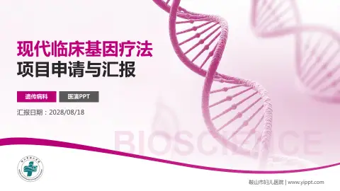 鞍山市妇儿医院项目申请与汇报PPT模板