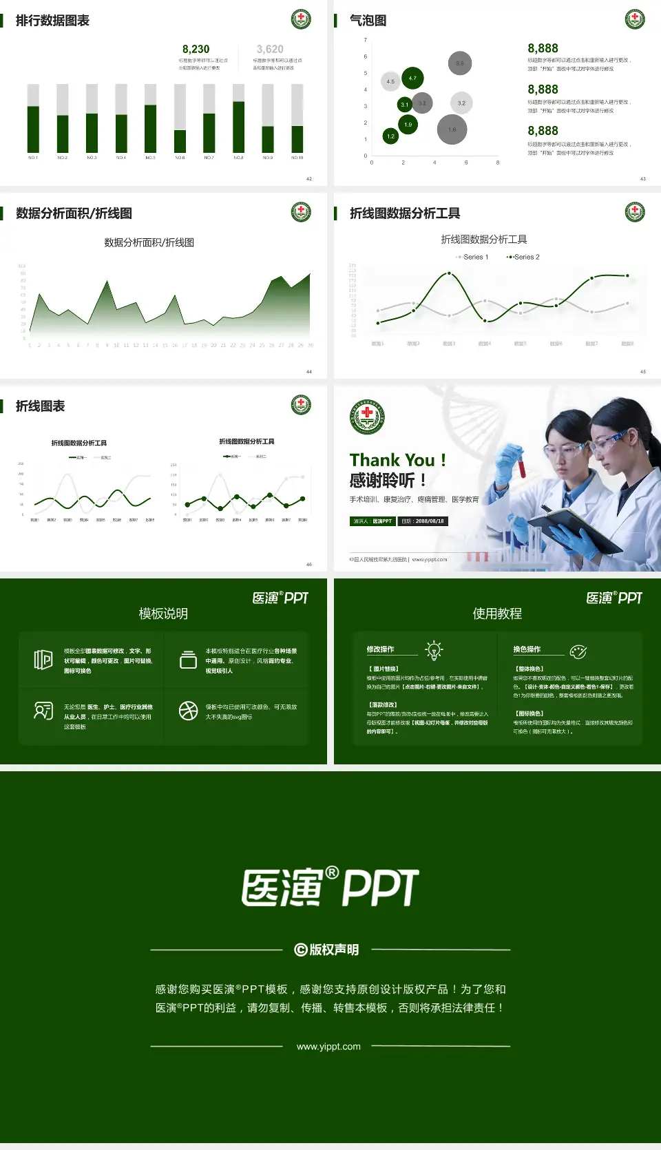 中国人民解放军第九四医院科研成果展示PPT模板16:9格式幻灯片预览图6