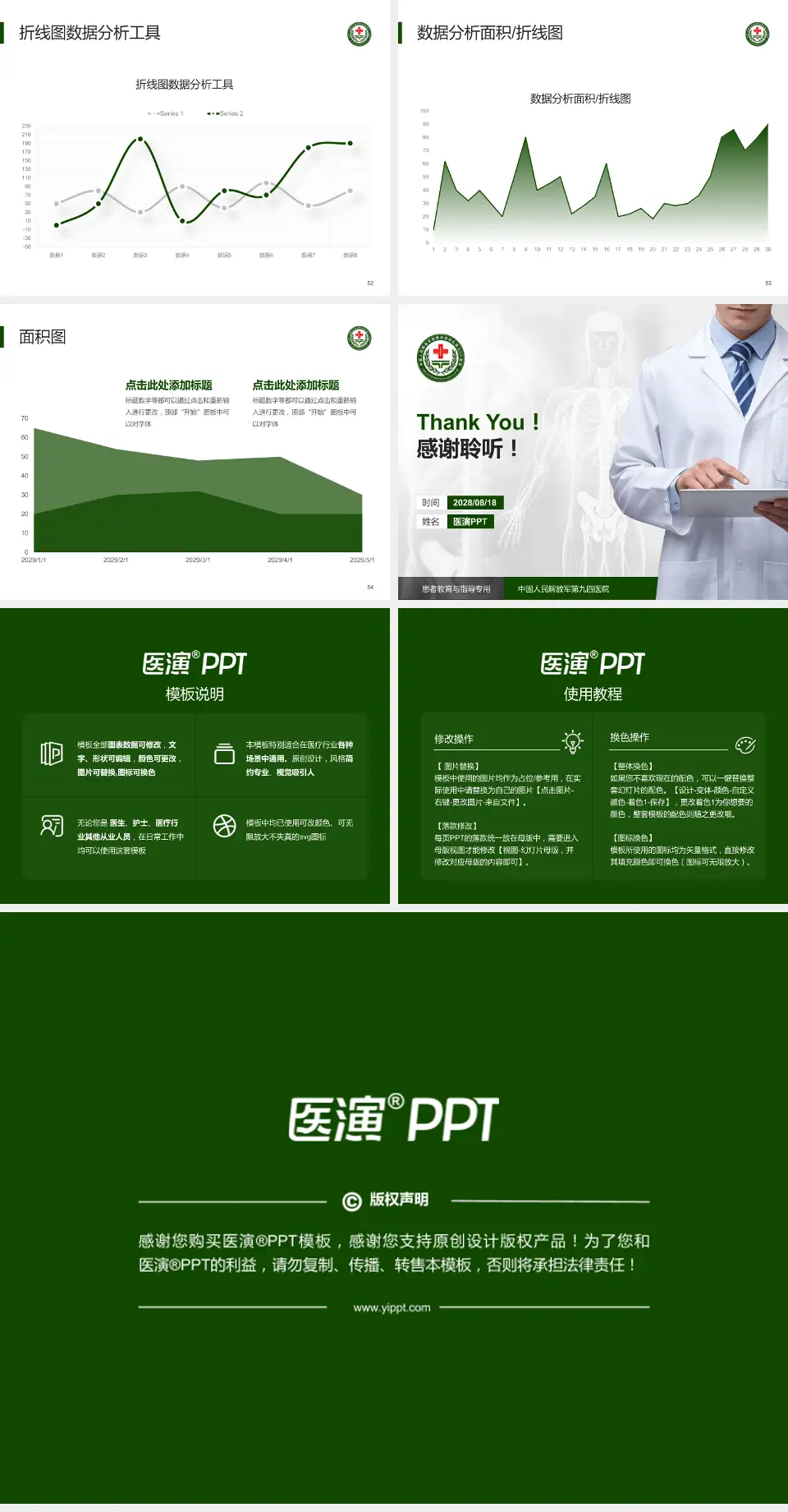 中国人民解放军第九四医院患者教育与指导PPT模板4:3格式幻灯片预览图7